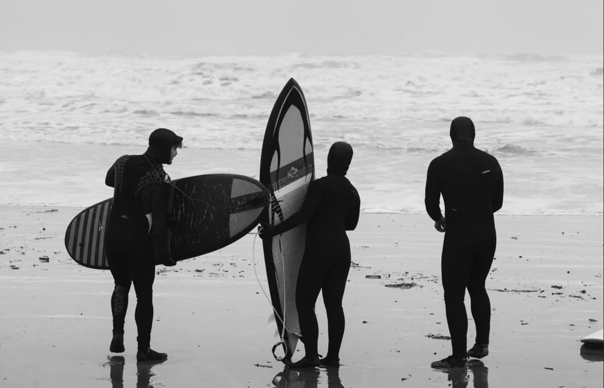 DUSC members surfing on the east coast