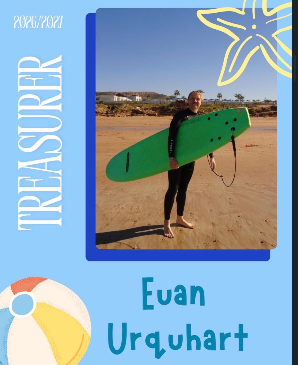 Dundee University Surf Club committee member 4